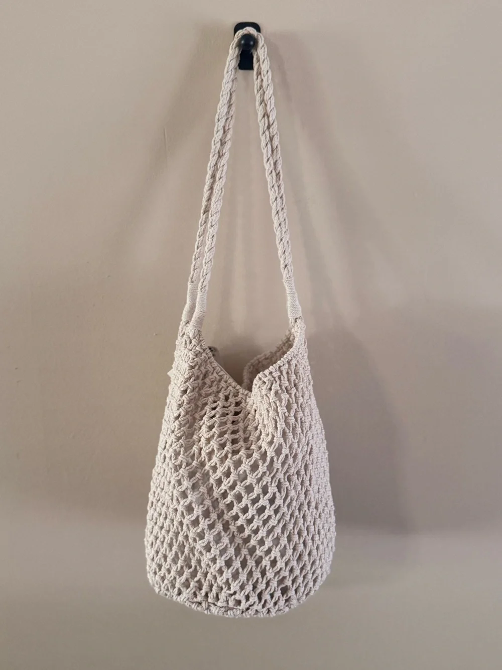 Free People Isle of Dream String Tote Crochet Shell Bag
